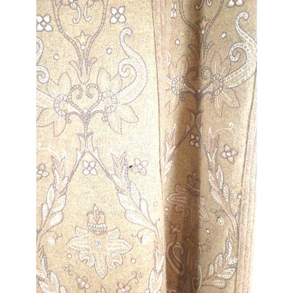 TALBOTS WOOL BLEND GOLD BROWN PAISLEY MOROCCAN INDIAN STYLE SKIRT WMS 12 - Picture 5 of 9